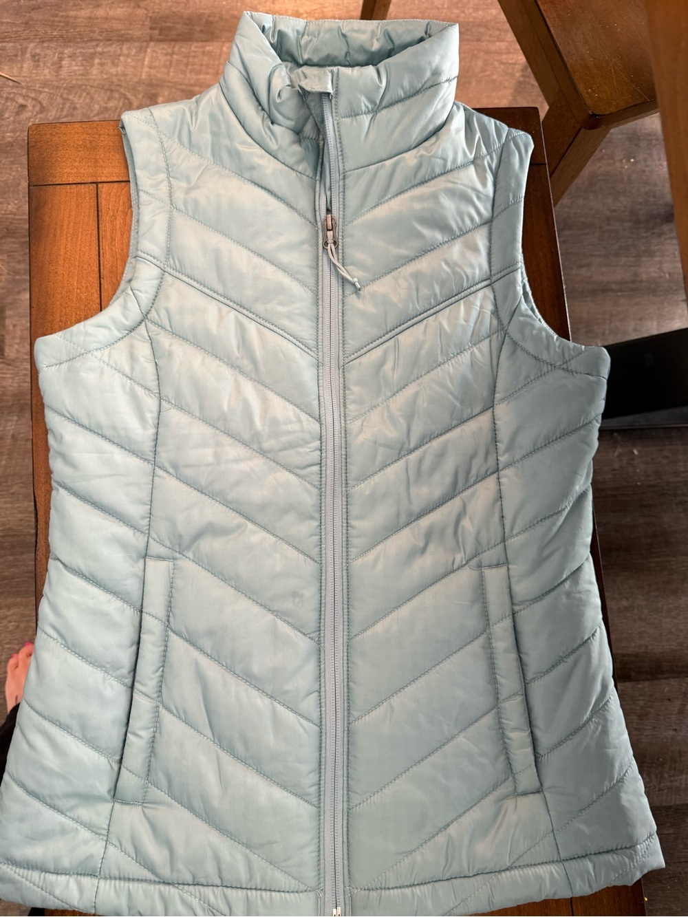 Columbia Light Blue Quilted Sleeveless Puffer Vest